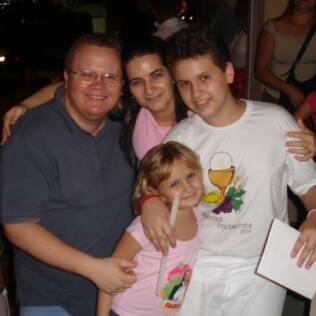 Michael com os filhos e a ex-mulher, Silvana