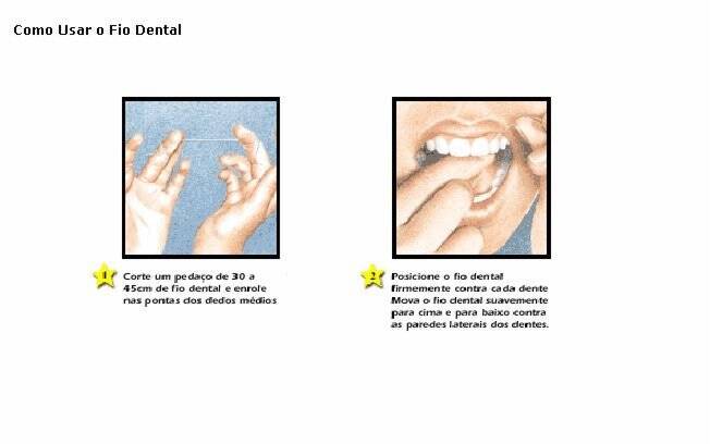 Lembre-se de passar o fio dental sempre após as refeições