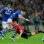 Ji-Sung Park sofre falta no primeiro tempo do jogo