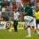 Leandro Amaro, autor do gol que abriu o placar do clássico, comemora com o companheiro Thiago Heleno