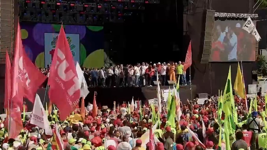 Lula participou de ato no Dia do Trabalho