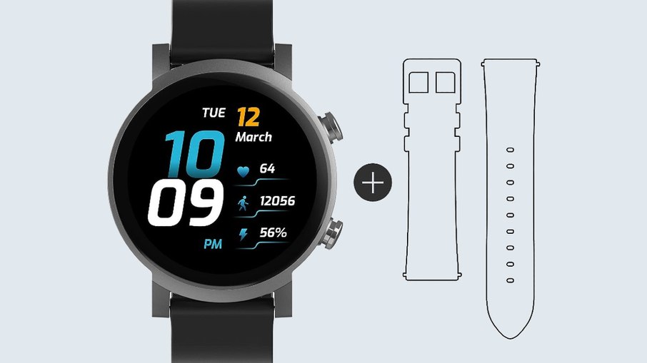 Smartwatch Ticwatch E3 com classificação IP68 à prova d'água