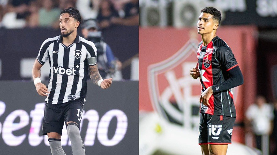 Alex Telles e Renê fazem embate em Botafogo x Vitória