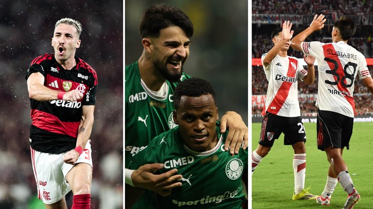 Flamengo, Palmeiras e River: favoritos aos títulos continentais