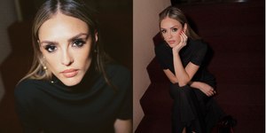 Isabelle Drummond esbanja elegância em festa da Globo
