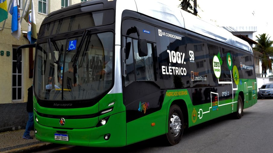 Ônibus elétricos já circulam em testes em cidades como São Paulo (SP) , Angra dos Reis (RJ) e Salvador (BA)