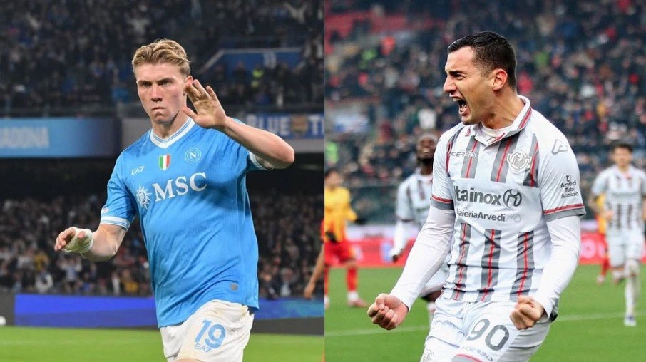 Hojlund e Bonazzoli são artilheiros de Napoli e Cremonese