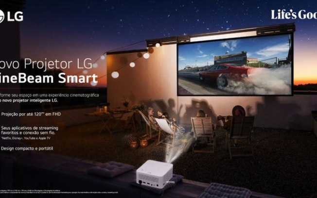 LG lança projetor CineBeam Smart no Brasil com até 120 polegadas e WebOS