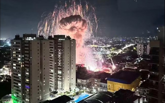 Explosão seguida de incêndio provoca destruição na Zona Leste de São Paulo Explosão seguida de incêndio provoca destruição na Zona Leste de São Paulo