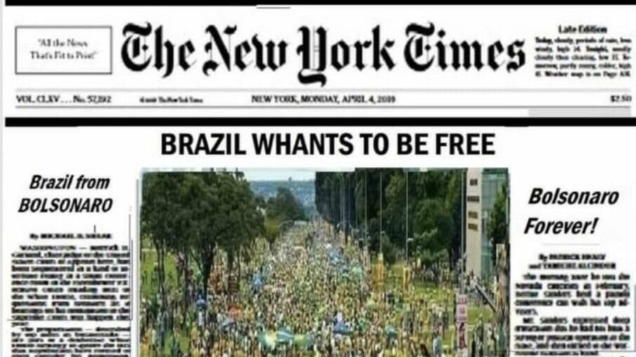  Fake News: The New York Times desmente falsa capa que exaltava Bolsonaro