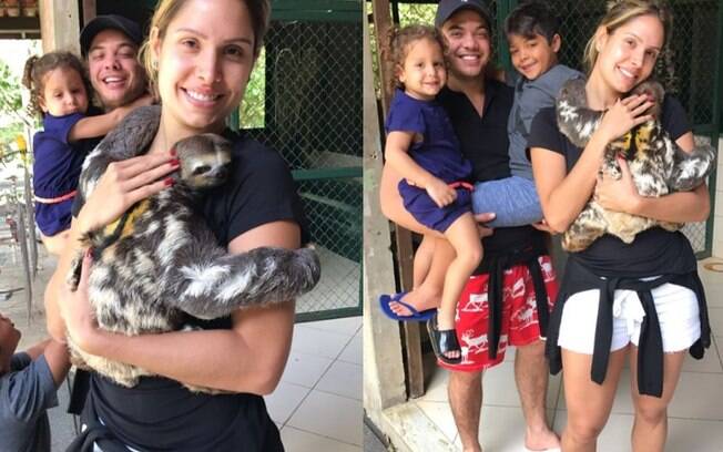 Thyane Dantas compartilhou momentos da tarde de diversão de Wesley Safadão e a família no zoológico 