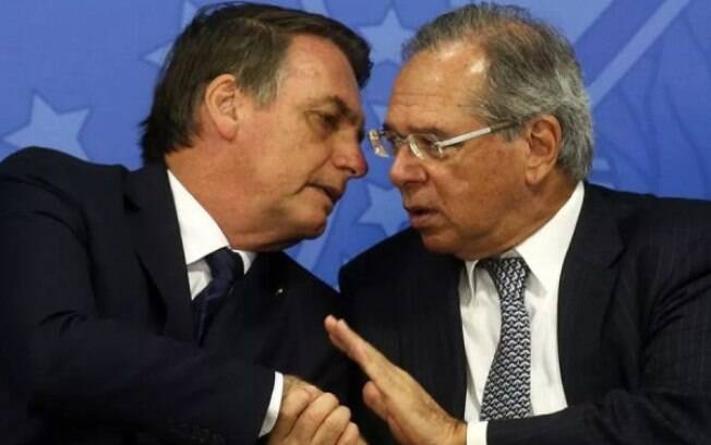 Jair Bolsonaro e o ministro da Economia, Paulo Guedes