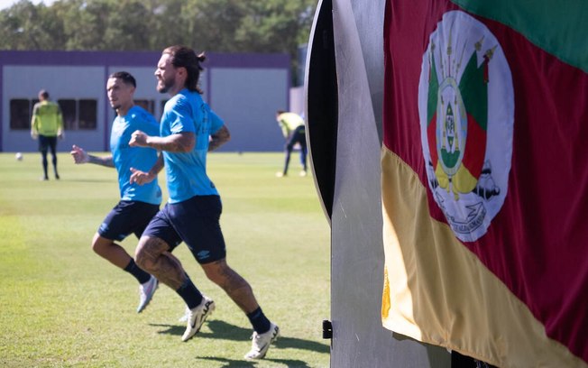 Treino do Grêmio no CT Joaquim Grava, do Corinthians