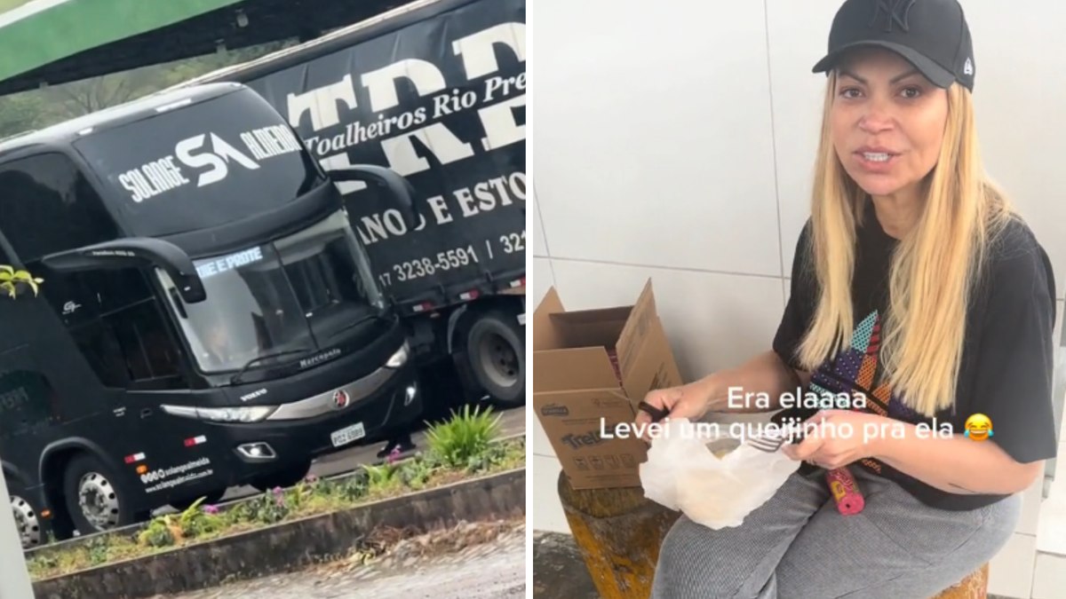 Ônibus de Solange Almeida quebra e fã passa o dia com ela: 'Humildade'