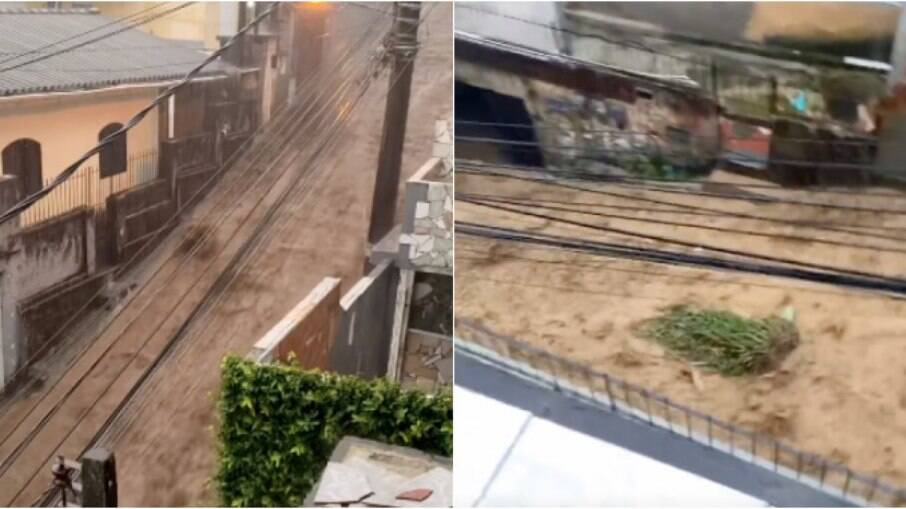 Chuvas em Petrópolis causam deslizamentos e inundações em diversas regiões da cidade