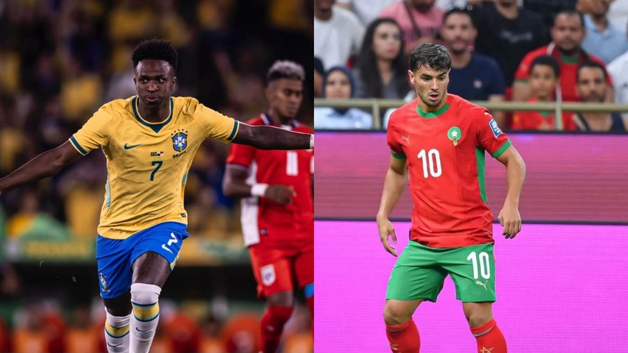 Vini Jr e Brahim Díaz são destaques de Brasil e Marrocos