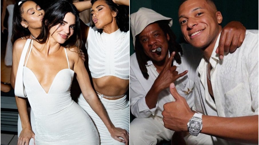 Kendall Jenner e Mbappé compareceram à festa do branco, em Nova York