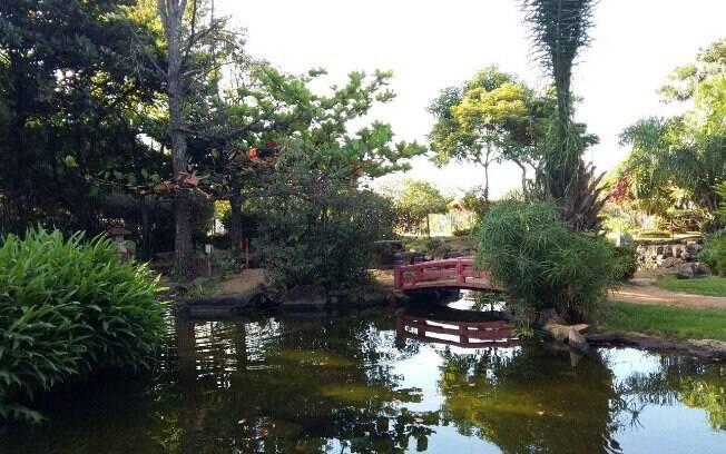 Tranquilidade e harmonia com a natureza são duas coisas que não faltam no jardim japonês.