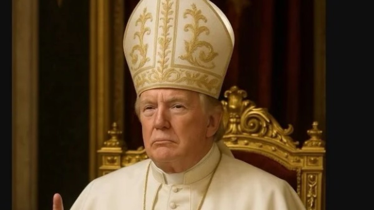 Trump posta foto de IA vestido de Papa Trump posta foto de IA vestido de Papa