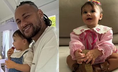 Neymar se encanta ao ver Helena vestida de caipira: "Princesa"