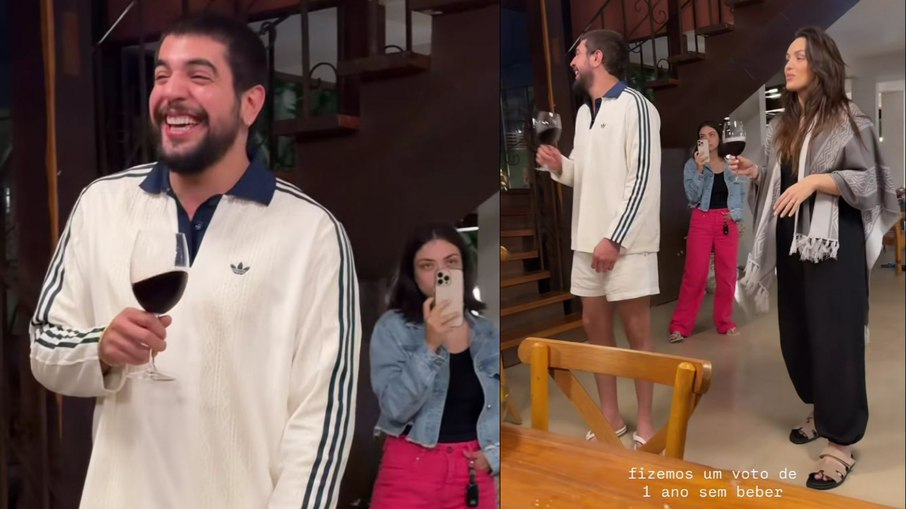 Rafa e Nattan trocam depoimentos em festa