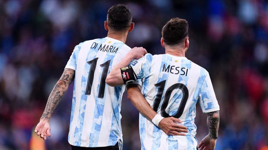 Di Maria e Messi brilharam juntos na conquista da Copa do Mundo de 2022
