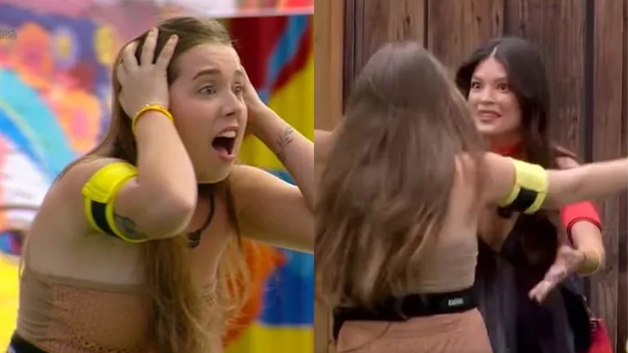 Raissa conhecendo Vitória Strada no 'BBB 25'