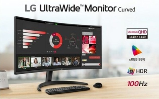 Novo Monitor LG UltraWide™ Curvo 34