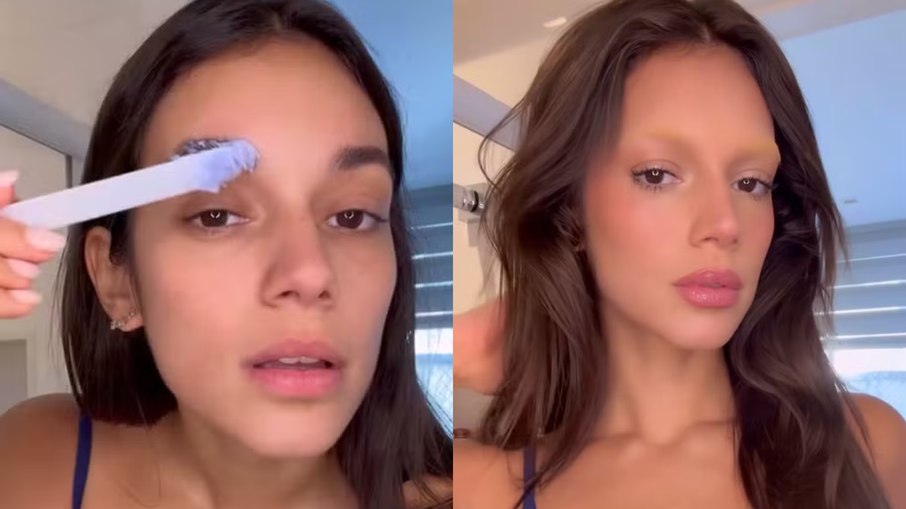 Alane Dias descolore sobrancelha Alane Dias descolore sobrancelha