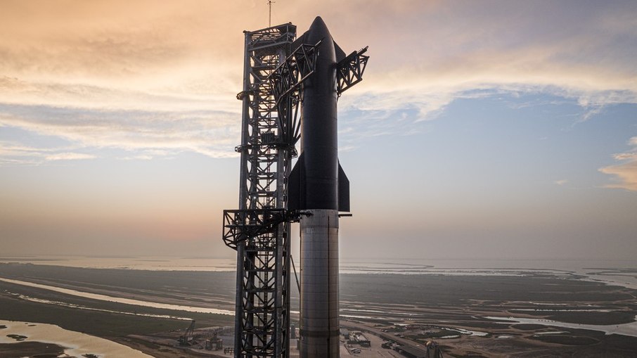 Starship, nave espacial da SpaceX, em foto de 15 de abril de 2023 