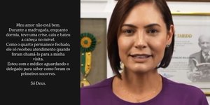 Michelle: Bolsonaro foi levado ao hospital após cair na cela