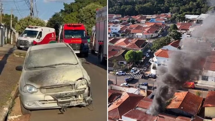 Explosão de moto elétrica causa incêndio no interior de SP
