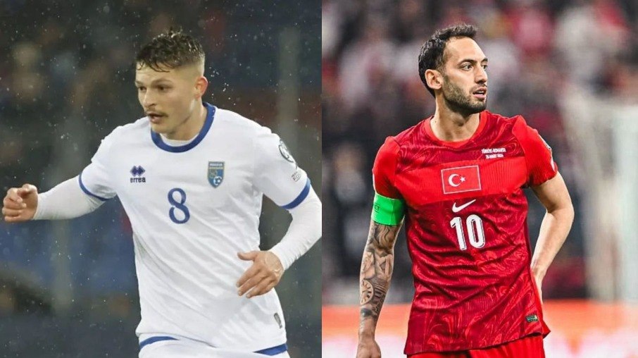 Muslija e Calhanoglu se enfrentam em Kosovo x Turquia