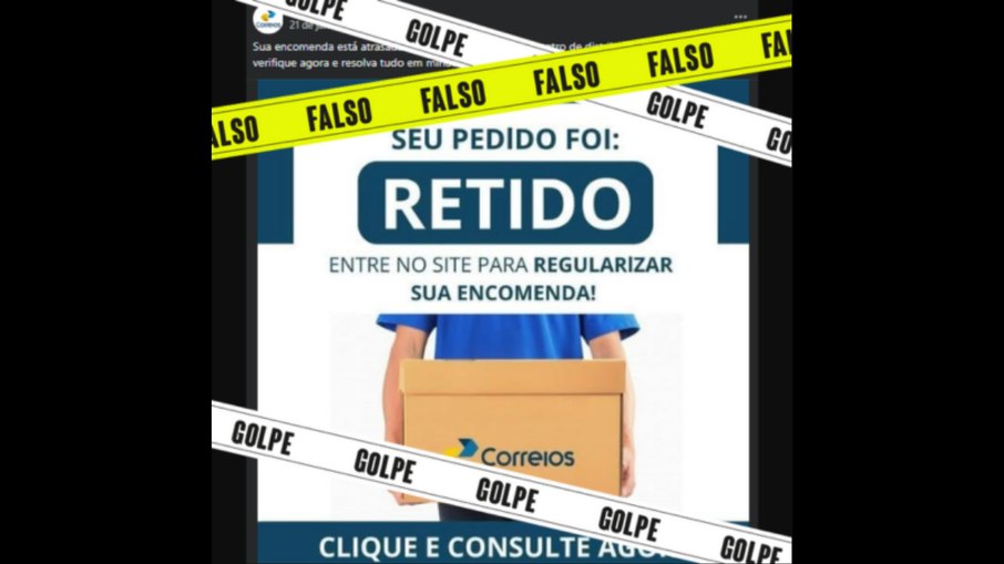 Correios alerta para golpe da compra retida