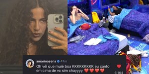 Marina Sena reage à cantada de Chaiany no BBB 26