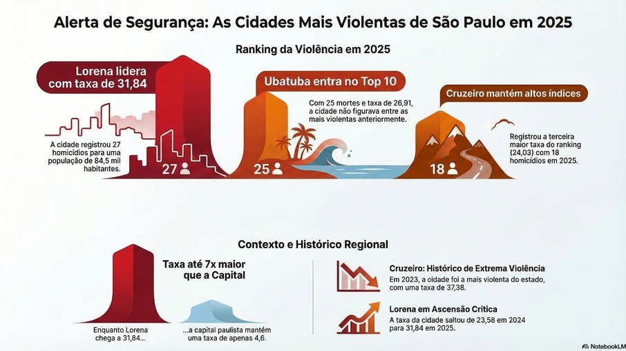 Cidades pequenas são as mais violentas de SP; veja quais