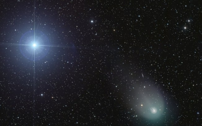 Destaque da NASA: cometa 12P e estrela brilhante são foto astronômica do dia