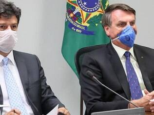 Presidente Jair Bolsonaro e Ministro da Saúde Luiz Henrique Mandetta