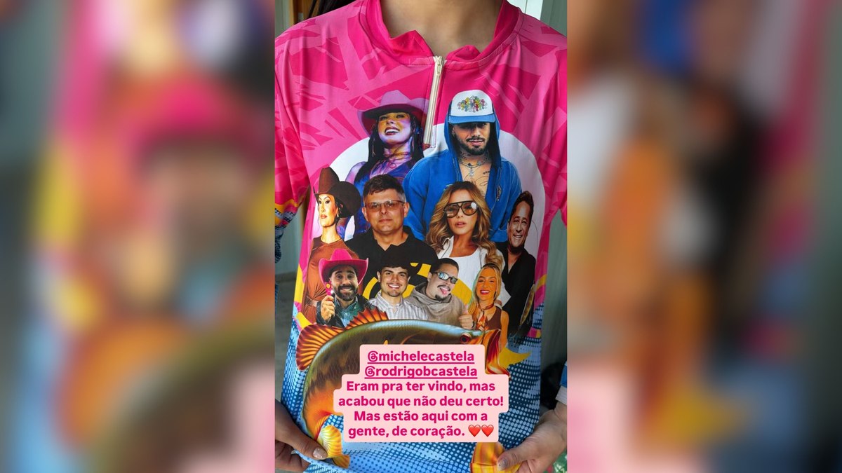 Ana Castela e Zé Felipe usam looks iguais em pescaria Ana Castela e Zé Felipe usam looks iguais em pescaria