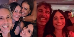 Alessandra Negrini curte festa com amigos famosos: 'Amados'