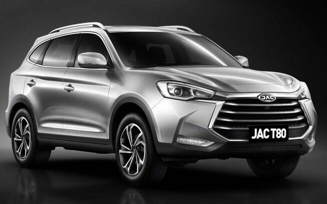 JAC T80:  SUV médio passa a ser o modelo topo de linha da marca no Brasil. Pode levar até 7 ocupantes