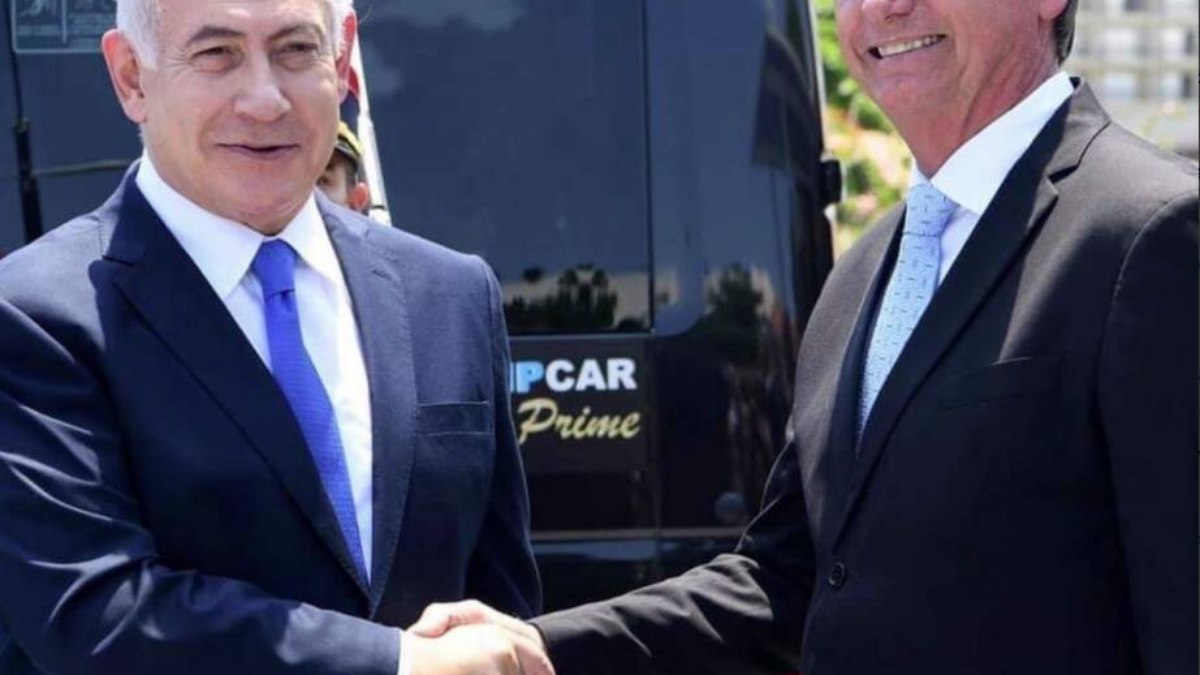 Bolsonaro e o primeiro ministro israelense Benjamin Netanyahu