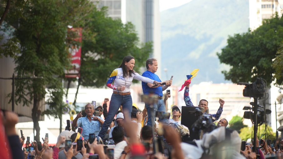 María Corina Machado liderou protestos