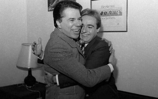 Gugu com seu grande ídolo Silvio Santos