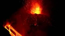 Vulcão Etna entra em erupção e libera lava incandescente; veja imagens