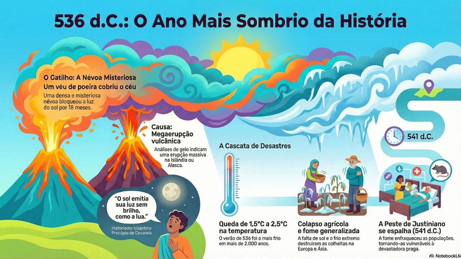 536 d.C.: o ano mais sombrio da história que devastou a humanidade 536 d.C.: o ano mais sombrio da história que devastou a humanidade