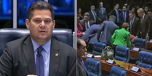 Vídeo: senadora do PT cai, bate a cabeça e sessão é interrompida