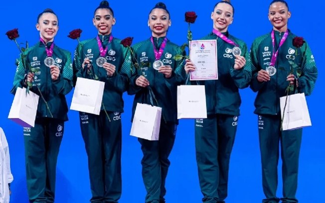Brasil conquista prata histórica no Mundial Juvenil de Ginástica Rítmica