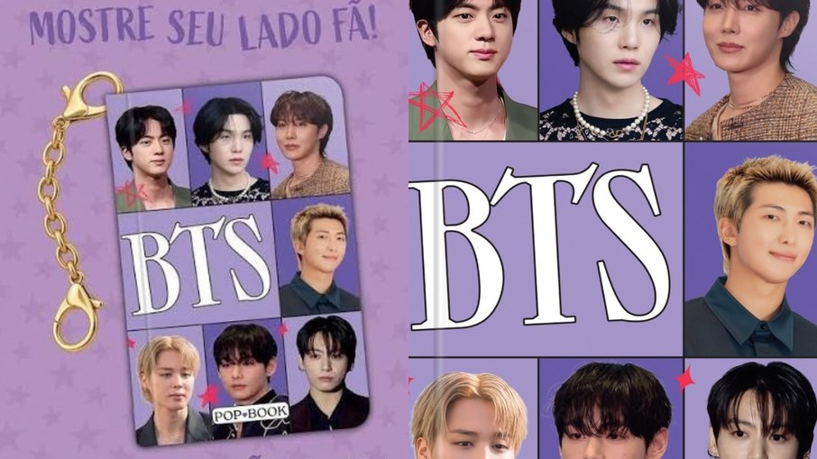 BTS inspira lançamento de livro-chaveiro com fotografias e curiosidades sobre seus sete integrantes. BTS inspira lançamento de livro-chaveiro com fotografias e curiosidades sobre seus sete integrantes.