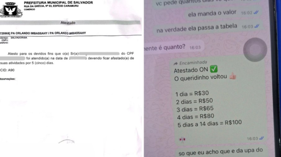 Máfia vende atestados médicos falsos de UPAs Máfia vende atestados médicos falsos de UPAs